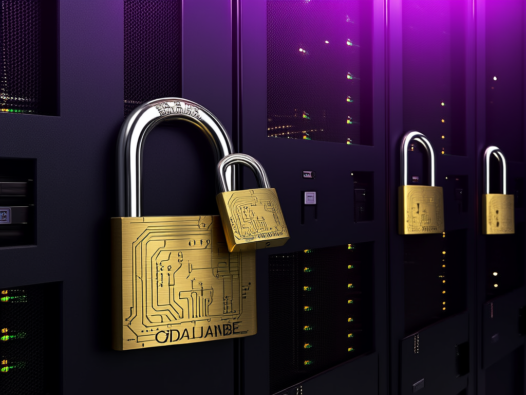 Database transaction locks as golden padlocks on digital vau