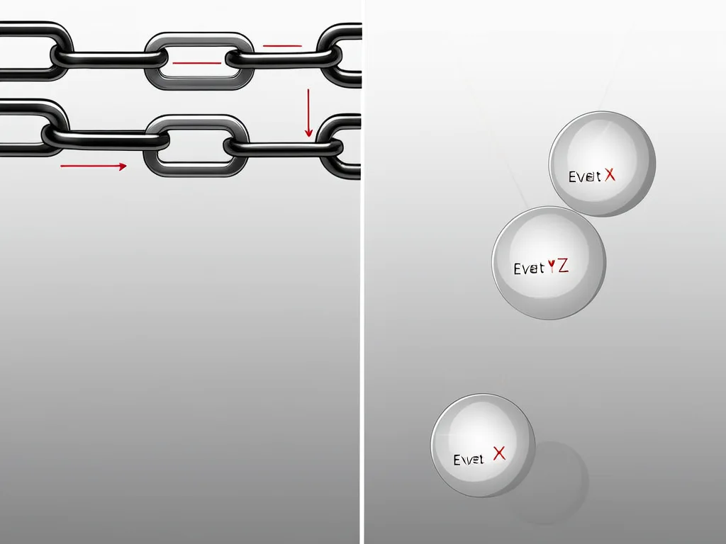 Independence vs dependence linked chains vs free floating ev
