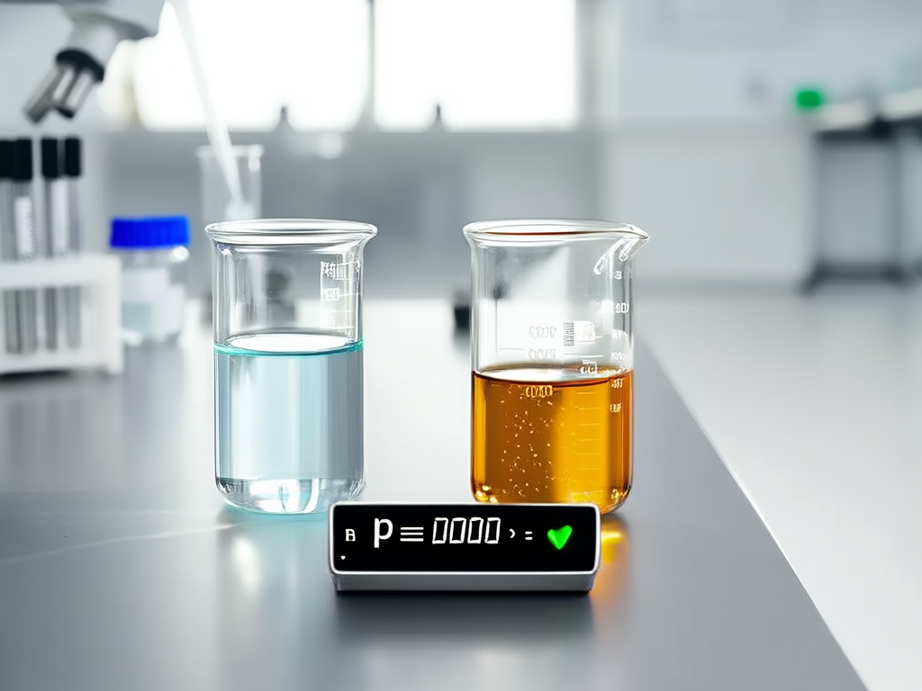 Ab testing laboratory two beakers being compared scientific