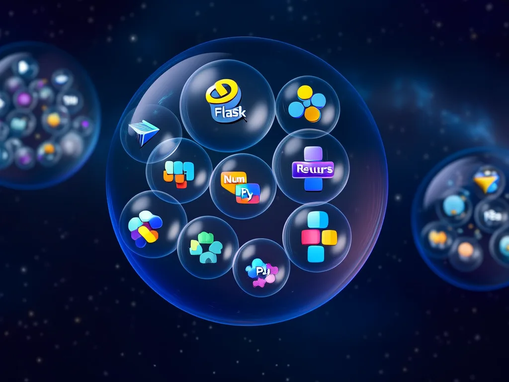 Python virtual environment isolated bubbles each with differ