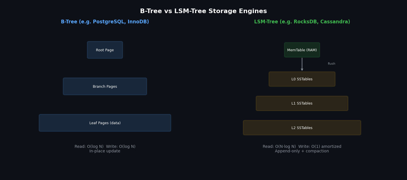 B-tree vs LSM-tree tradeoffs