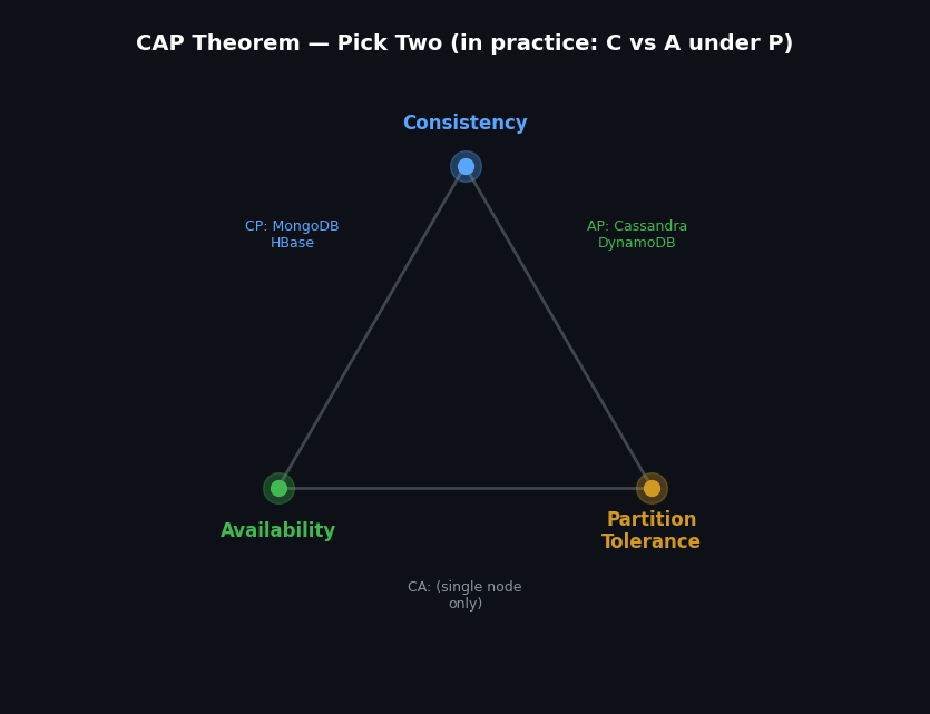 CAP theorem tradeoffs