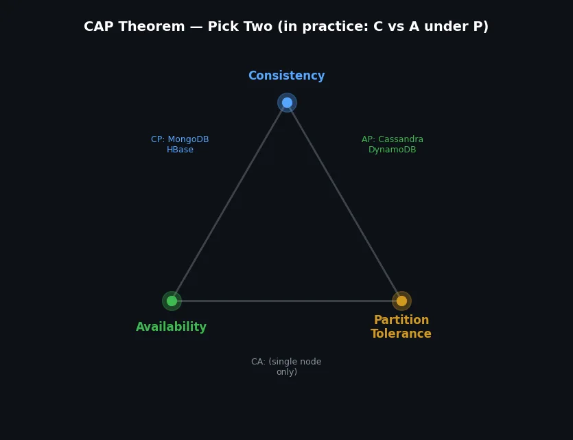 CAP theorem tradeoffs