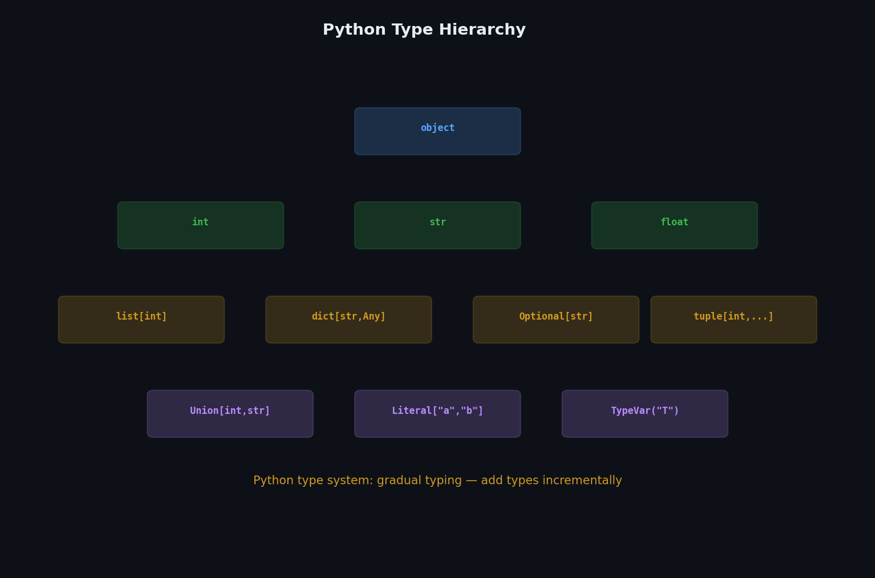 Type system hierarchy