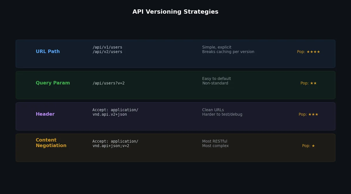 API versioning strategies