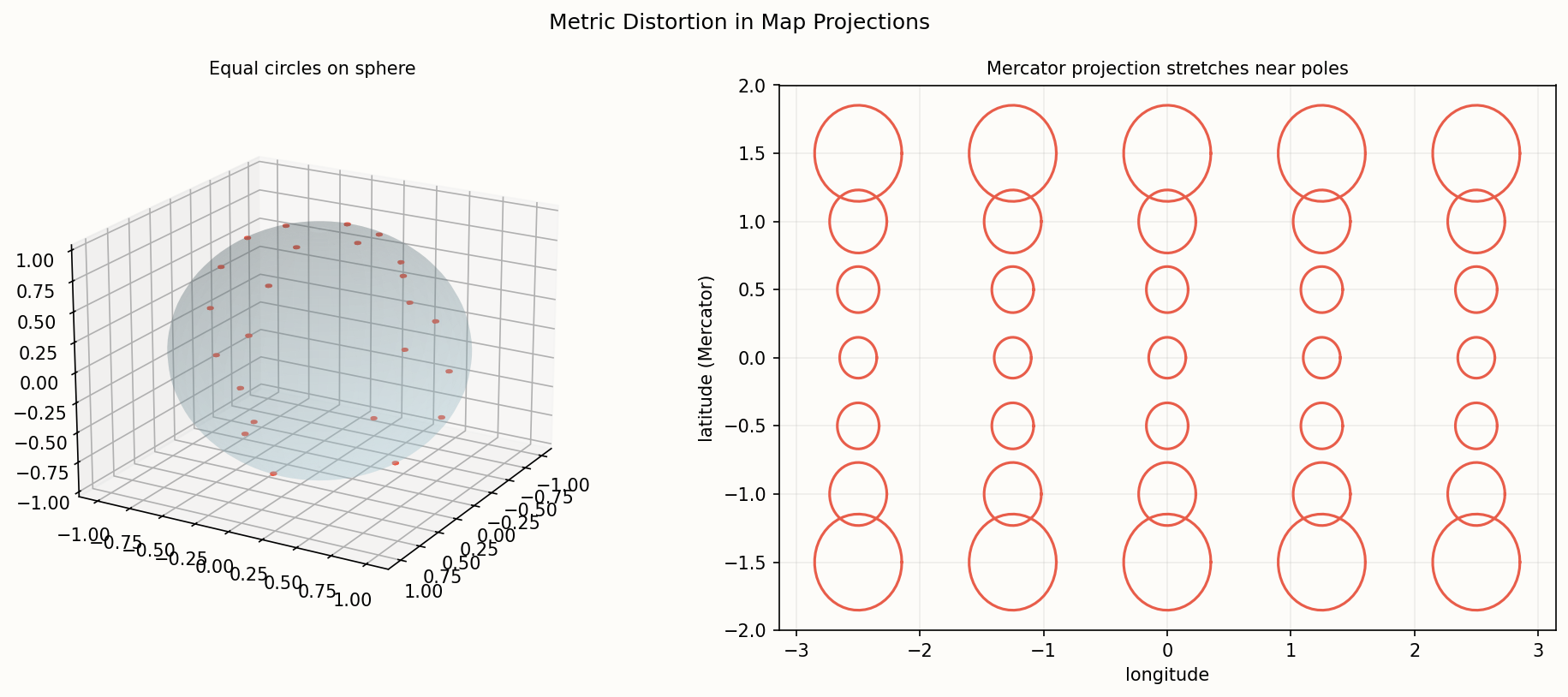 Metric distortion under different parametrizations