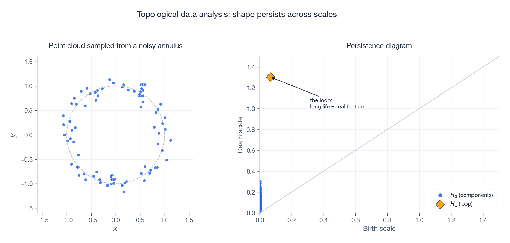 Topological data analysis: shape persists across scales