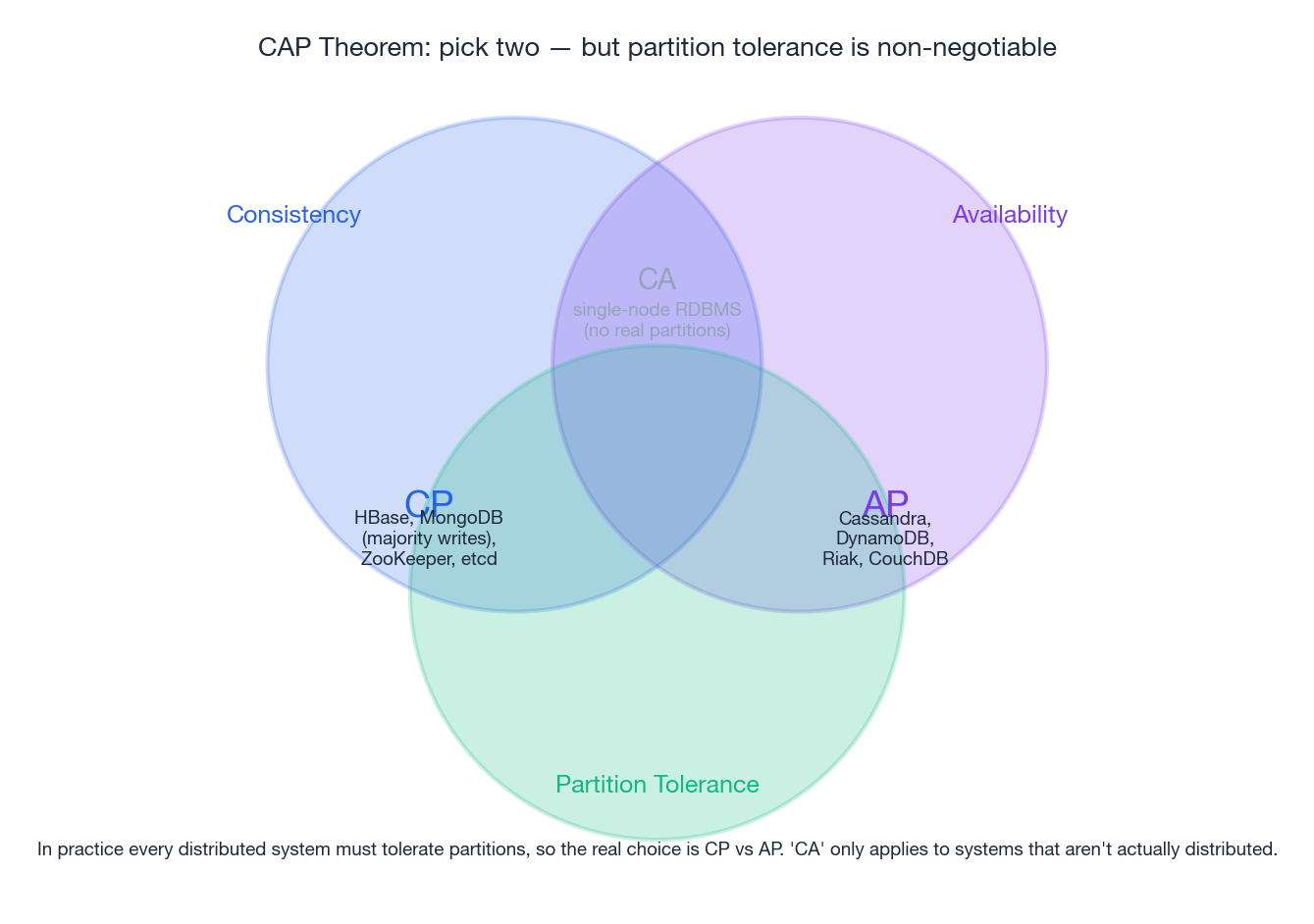 CAP 定理 韦恩图